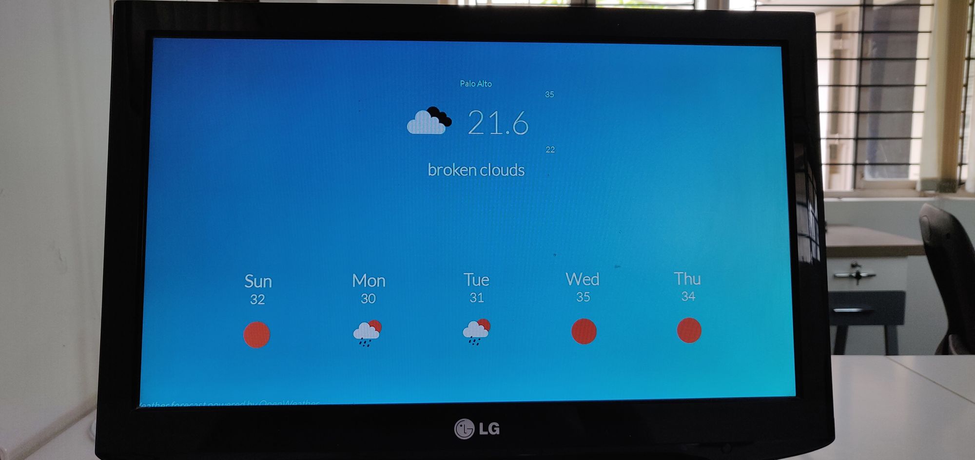 Weather widget for digital signage with a video demo