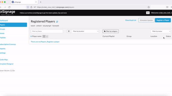 Collaborators in piSignage - delegating account management