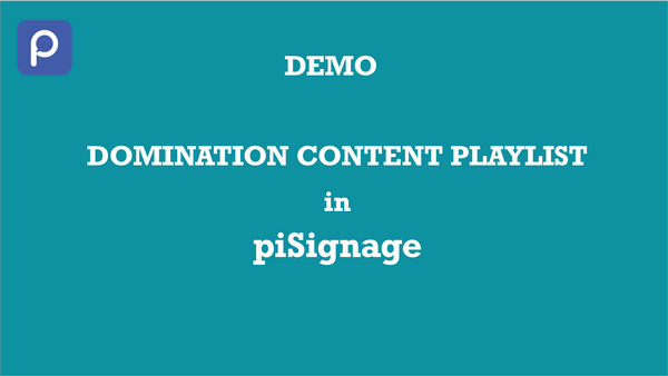 Domination content playlist - For synchronised content insertion and display.